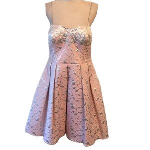 Chetta B dress | 12 | pink and silver